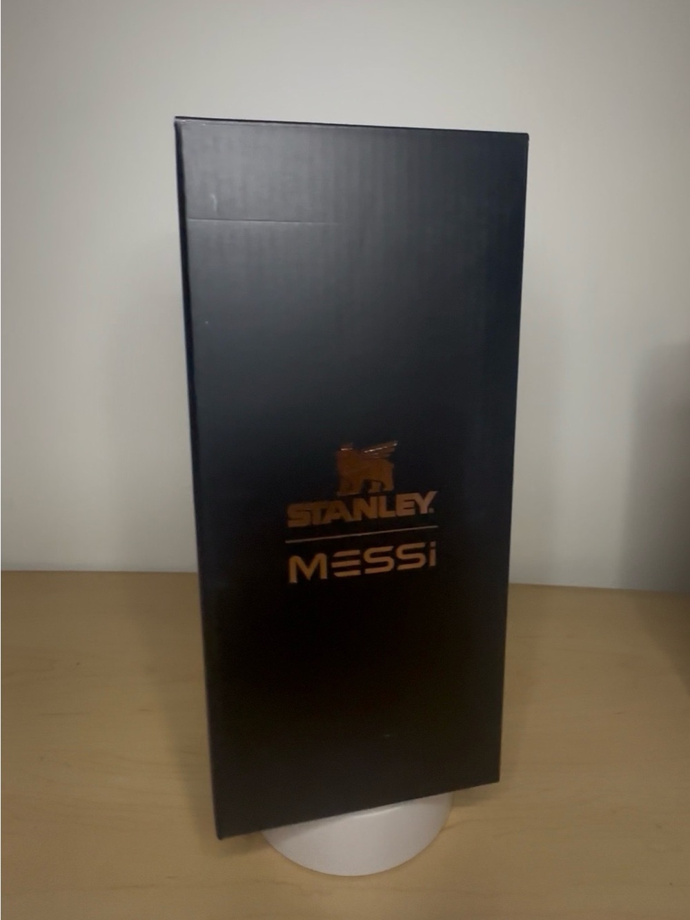 Stanley 40oz GOAT MESSI Matte Black and shiny Bronze lettering